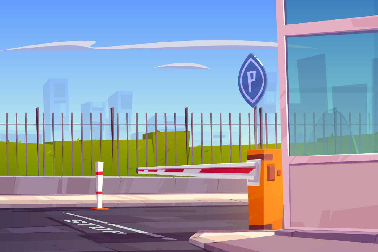 Boom barrier parking management system
